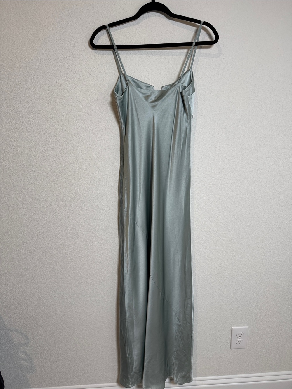 NWT Reformation Brie Silk Aquamarine Slip Maxi Dress - Picture 5 of 7